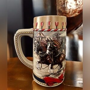 Vintage Limited Edition Budweiser 1986 Collector's B Series Ceramarte Stein Mug